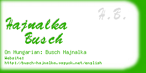 hajnalka busch business card